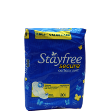 Stayfree Secure Cottony Soft Regular With Wings 20 Pads